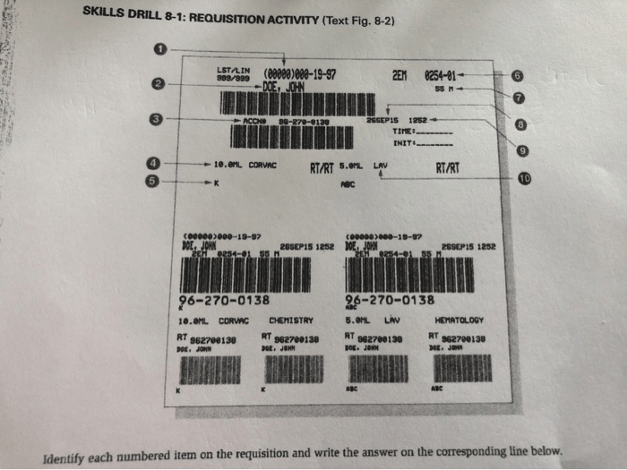 Skills drill 8-1 requisition activity