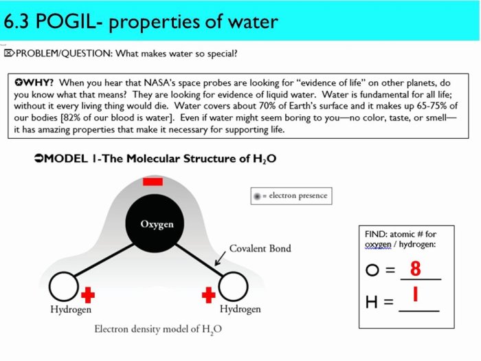 Properties of water pogil answer key