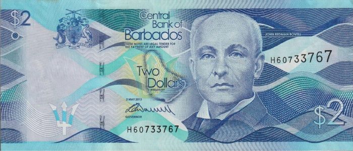 Barbados currency dollar barbadian coins