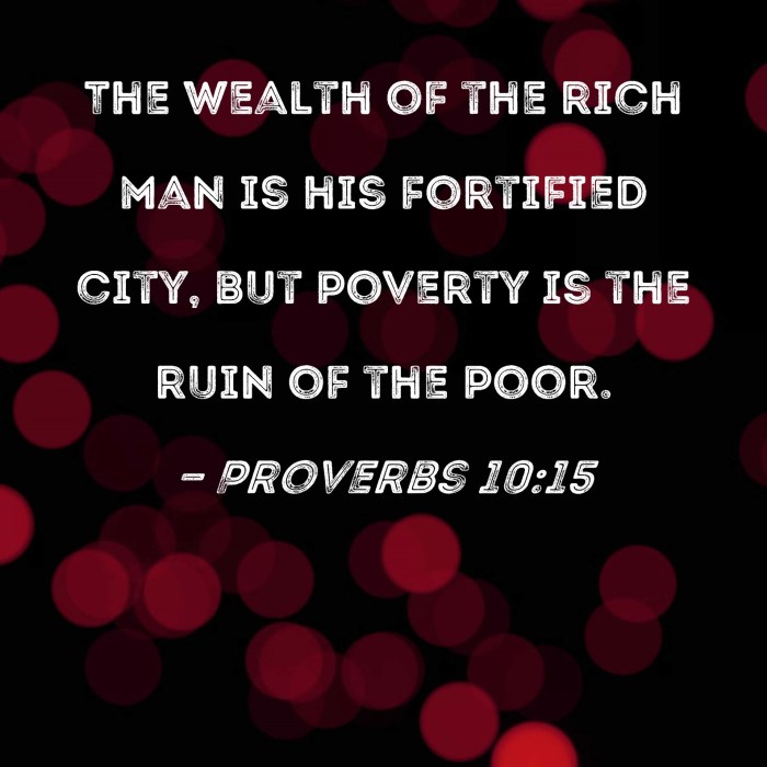 Proverbs contains a balanced view of wealth and poverty